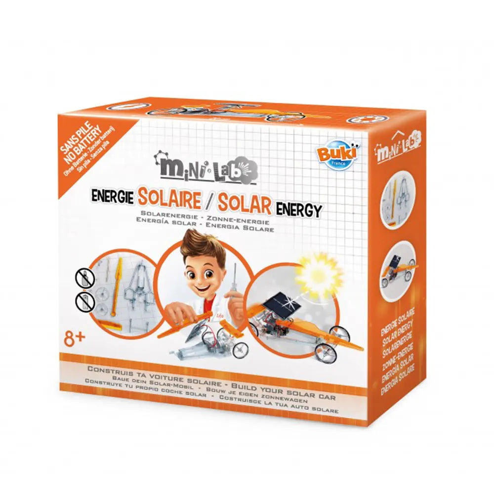 Voiture solaire à assembler avec tournevis, kit Buki 8+