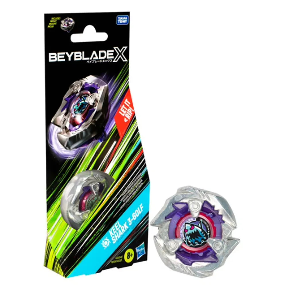 Toupie Beyblade X Shark mauve, dès 8 ans