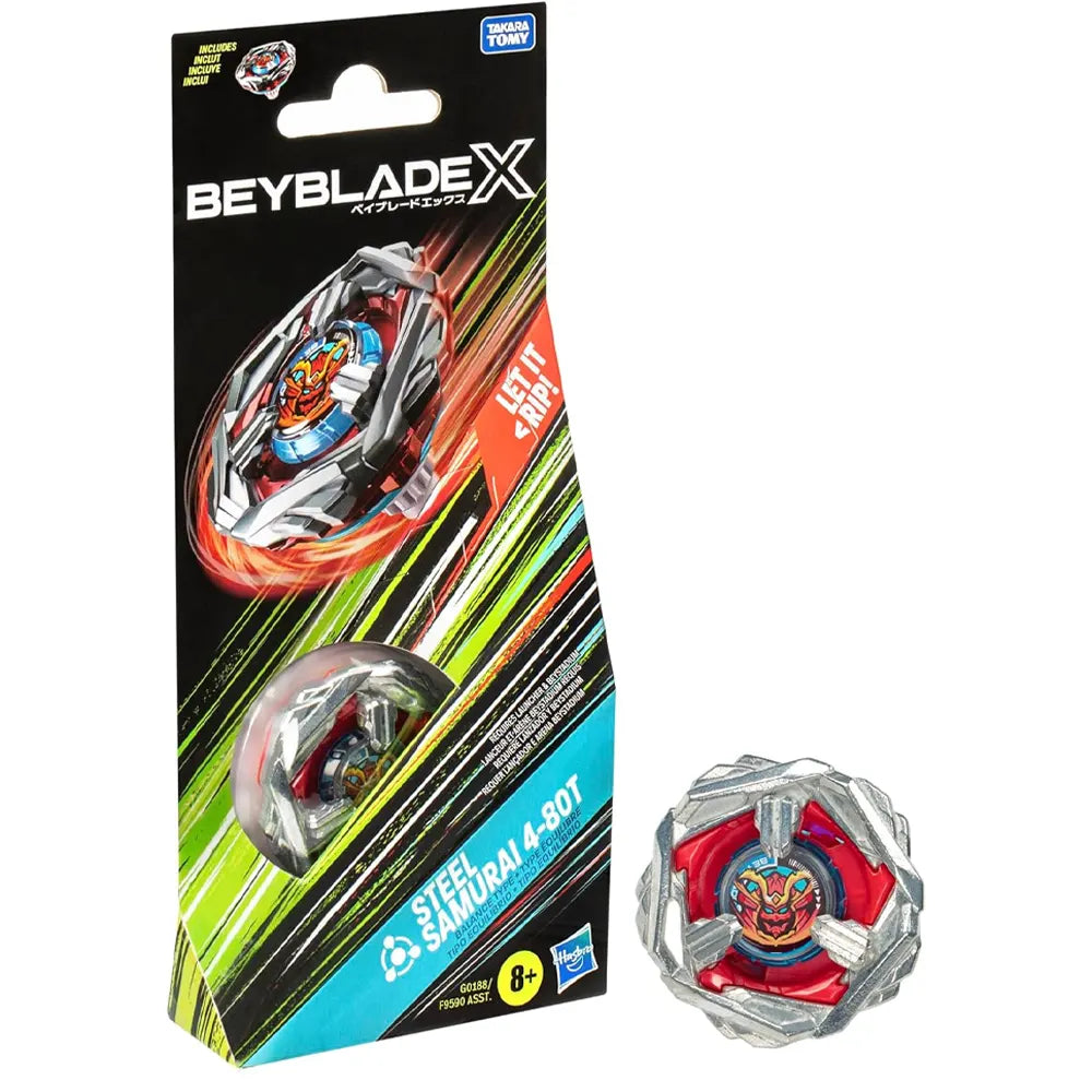 Toupie Beyblade X Steel Samurai rouge, dès 8 ans