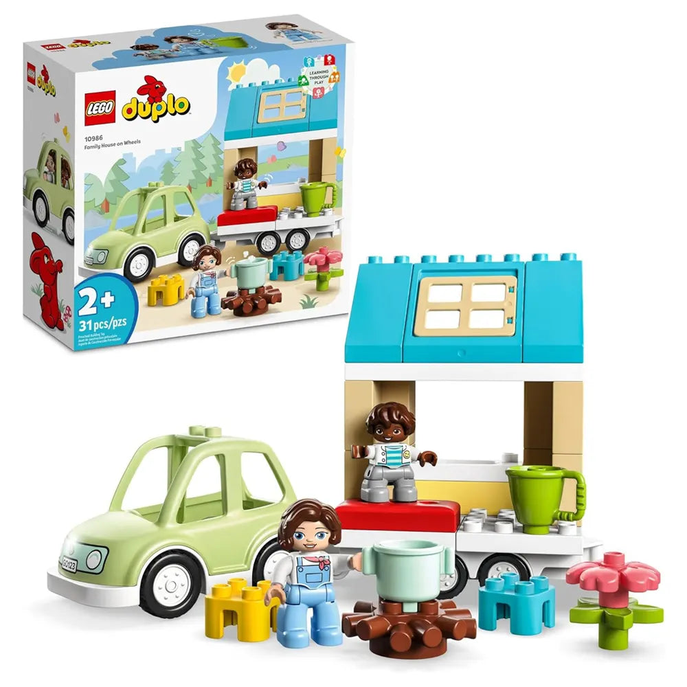 LEGO DUPLO : maison familiale mobile et voiture à construire, dès 2 ans