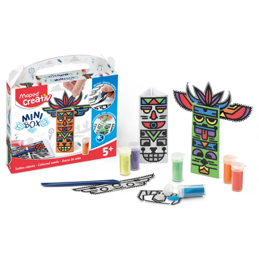 Coffret créatif : 2 totems à construire et décorer au sable, dès 5 ans
