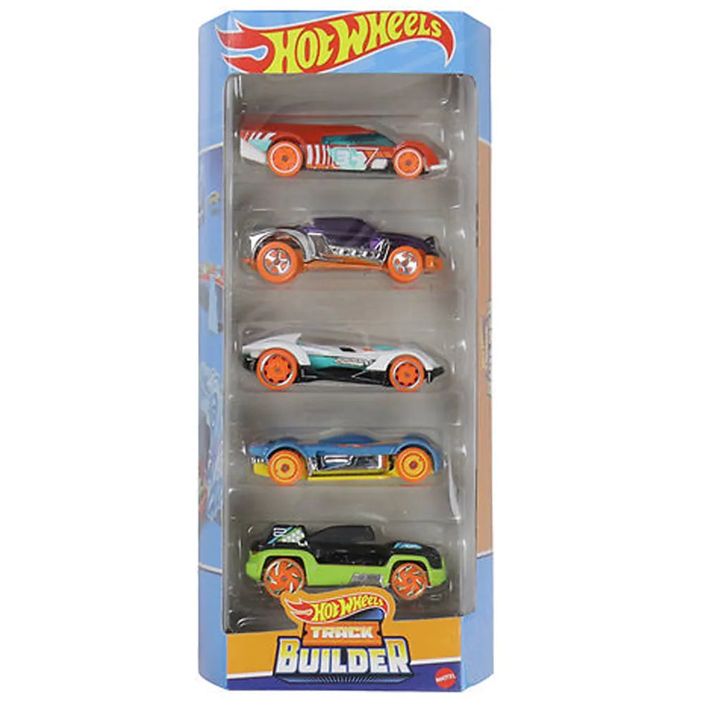 Pack Track Builder : cinq voitures Hot Wheels aux styles variés