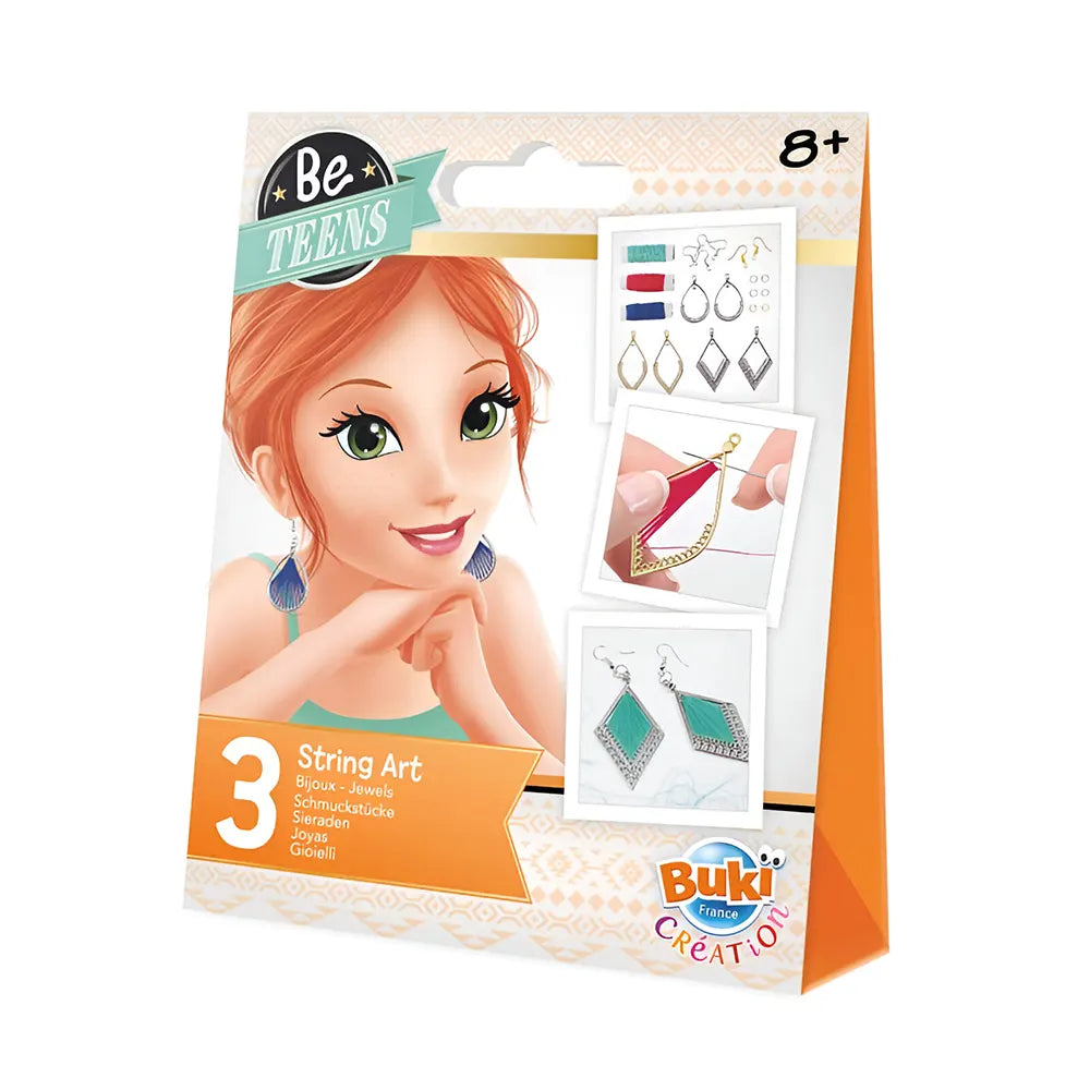 Kit de boucles d’oreilles à fils colorés, activité créative 8+