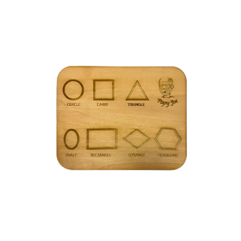 Formes à Explorer au Toucher : Planche en Bois 12M+