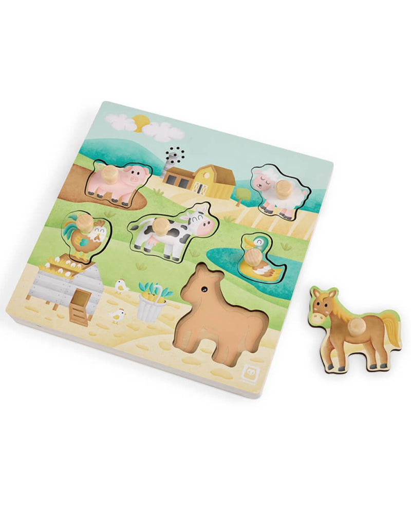 À la ferme, chaque pièce a son son — puzzle 12 mois+