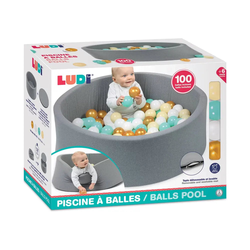Piscine à Balles Ronde Ludi avec 100 Balles