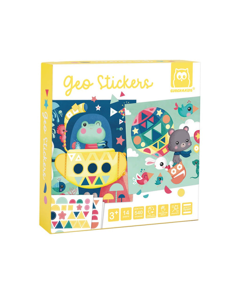 Kit créatif d’autocollants géométriques et animaux 3 ans+