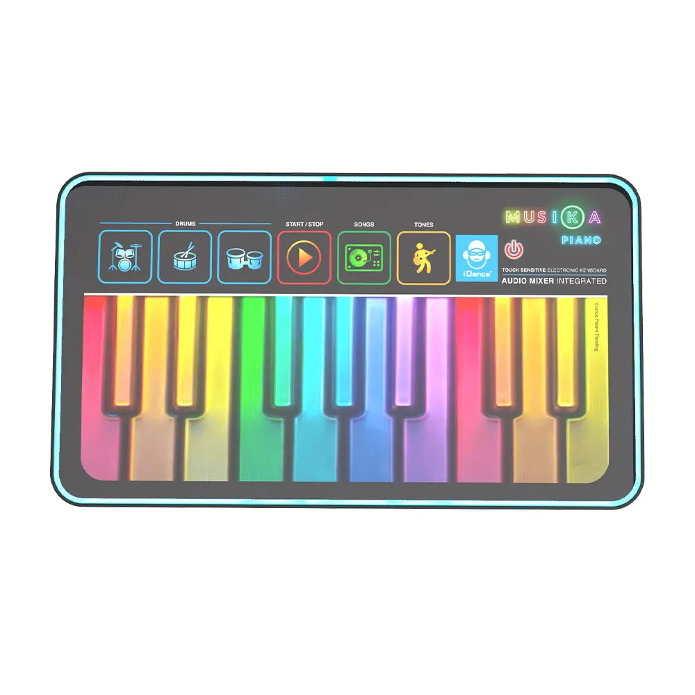 Piano Musika noir à touches tactiles et rythmes intégrés