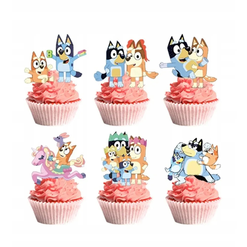 Les amis de Bluey en rose : 24 décors pour gâteau