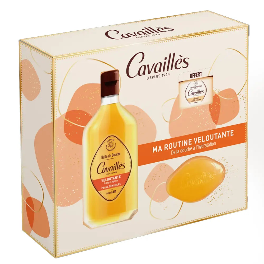 Coffret de soins veloutants Rogé Cavaillès : huile, savon et crème