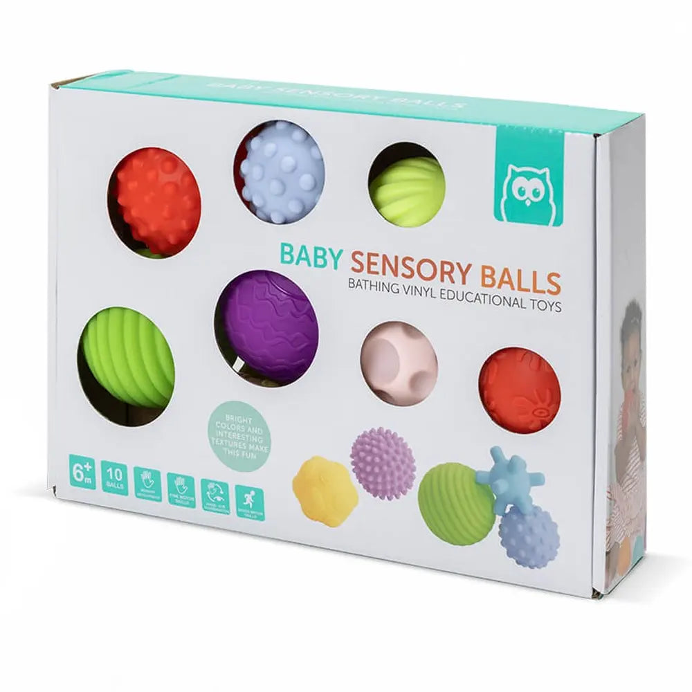 Coffret de 10 balles texturées pour bébé dès 6 mois