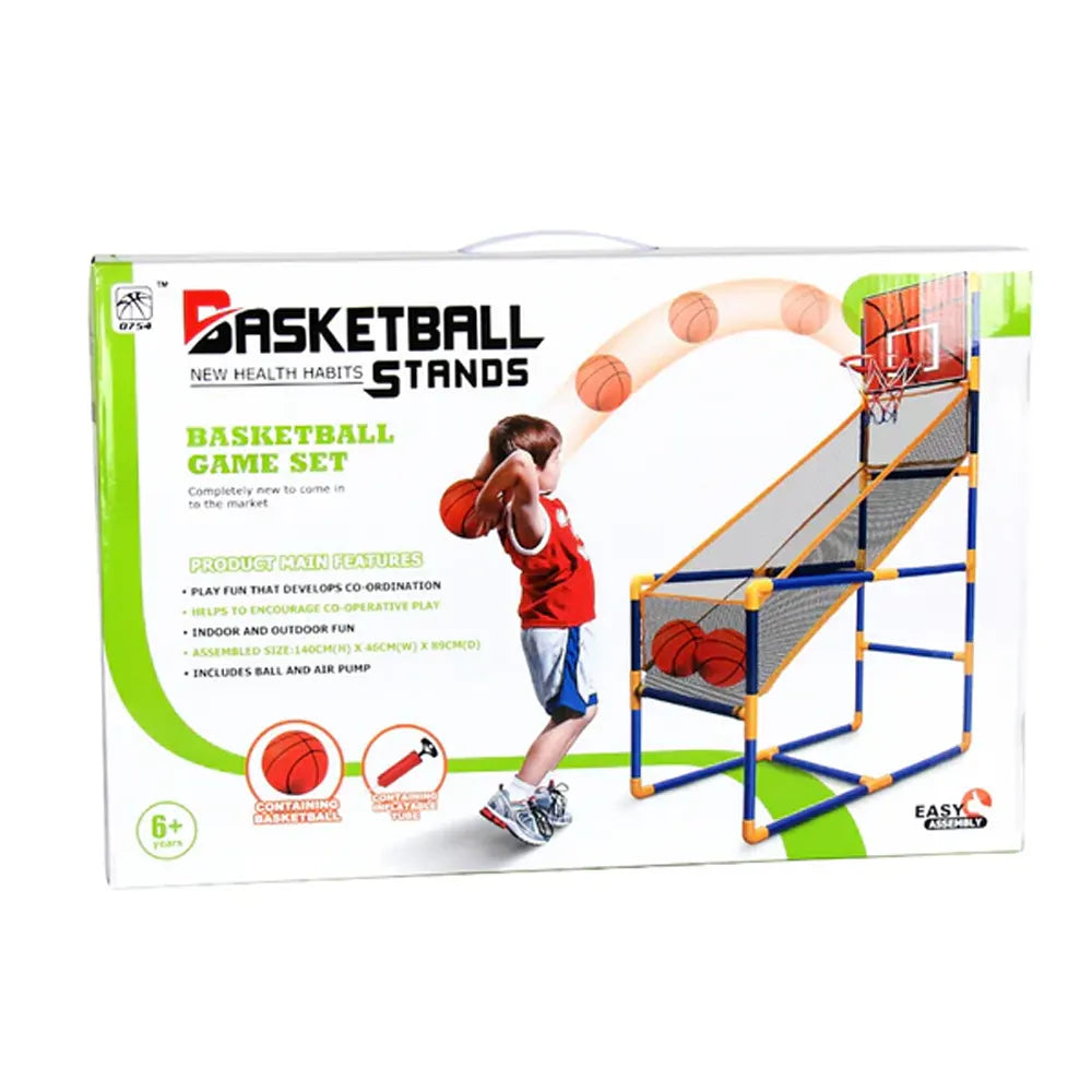 Jeu de basket avec rampe de retour et ballon