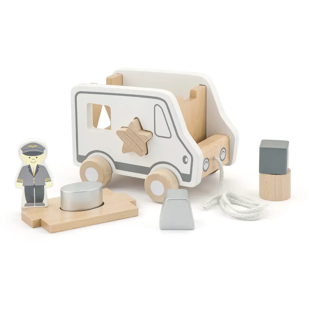 Camion Bois à Tirer avec Tri de Formes Viga Toys 2 Ans+