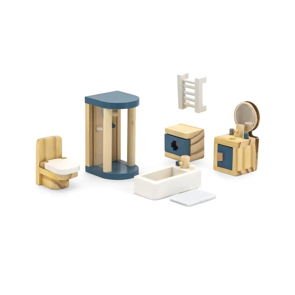 Mobilier Salle de Bain Miniature Bois PolarB 6 Pièces 3 Ans+