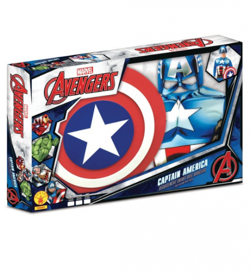 Captain America prêt à l’action : costume avec bouclier, 7-8 ans