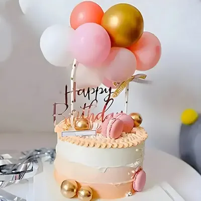 Huit ballons roses pour décorer votre gâteau