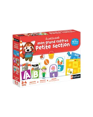 Grand coffret de jeux couleurs, alphabet et animaux, 3-4 ans