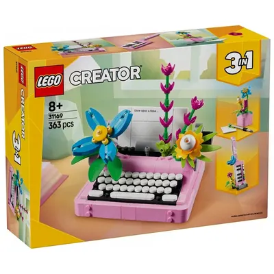 Set LEGO Creator 3-en-1 Machine à Écrire Fleurie 8+