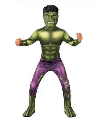 Tenue Hulk vert et violet avec masque pour 7–8 ans