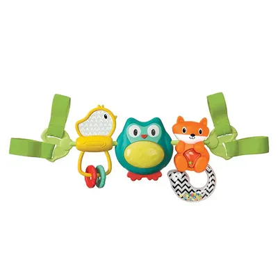 Barre musicale d’activités pour poussette avec hibou 0M+
