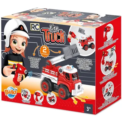 Camion Pompier RC à Construire Buki 3 en 1
