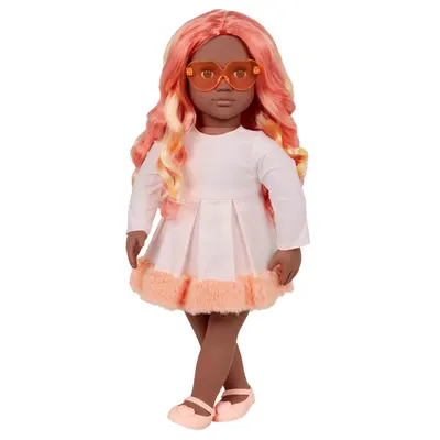 Mirabelle, poupée 46 cm aux cheveux ondulés multicolores