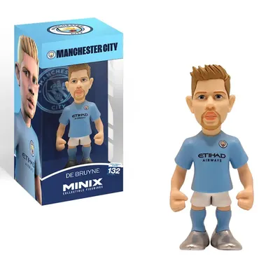 Kevin De Bruyne en bleu ciel, figurine de football 12 cm