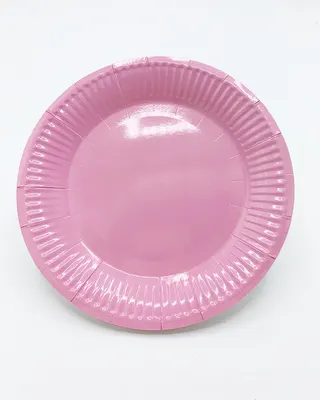 Lot de 10 assiettes rose clair pour table de fête