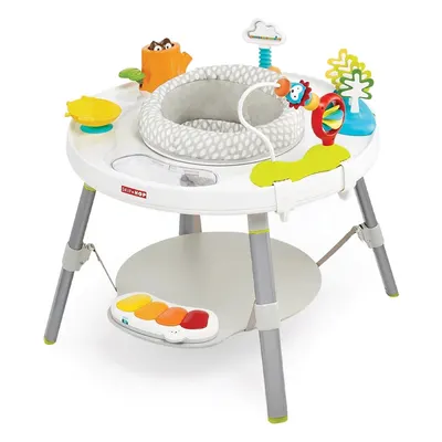 Centre de jeu bébé à siège rotatif, piano lumineux et table transformable