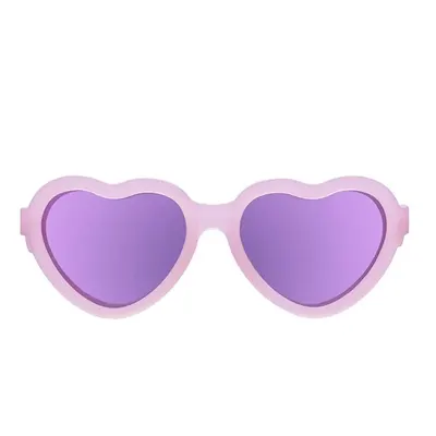 Lunettes cœur rose pâle à verres violets polarisés, 0–2 ans