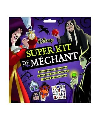 Coffret d’activités des méchants : tatouages, masques et coloriages