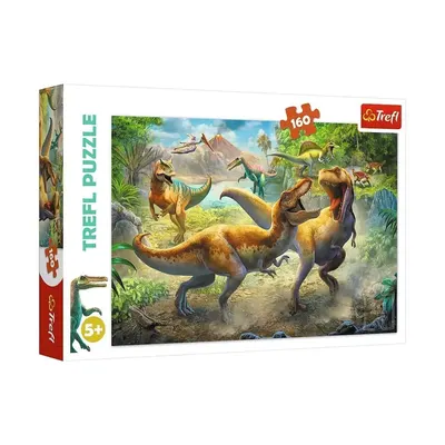 Scène préhistorique : puzzle de dinosaures en 160 pièces