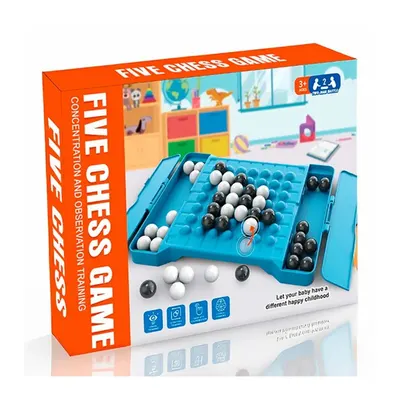 Jeu d'Alignement Five Chess Plateau Pliable 36 Billes