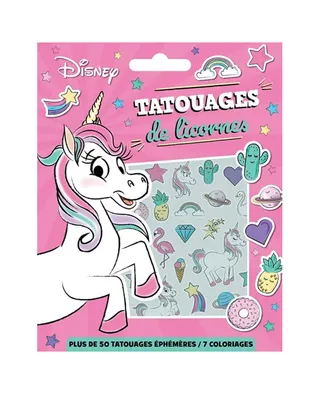 Tatouages éphémères licorne et 7 coloriages