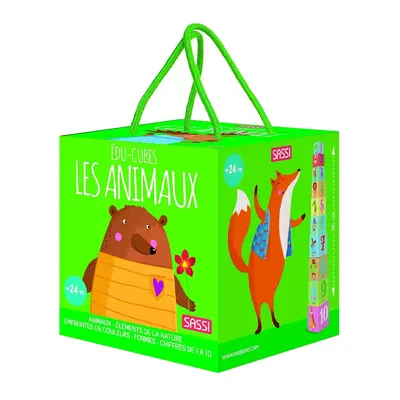Animaux à découvrir : livre et 10 cubes illustrés dès 24 mois
