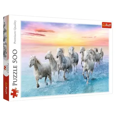 Chevaux blancs dans les vagues — puzzle 500 pièces, dès 10 ans