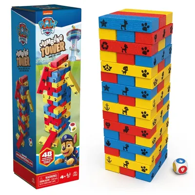 Tour d’équilibre Paw Patrol avec dé couleur, 48 pièces dès 4 ans