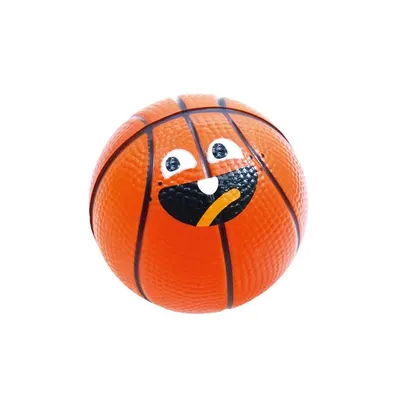 Balle de basket rebondissante en mousse, visage souriant, dès 3 ans