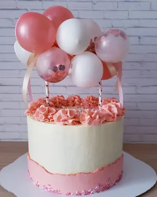 Mini ballons rose et blanc pour gâteau, lot de 10