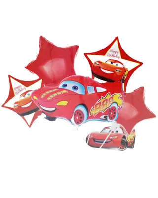 Circuit en fête : assortiment de 5 ballons Cars