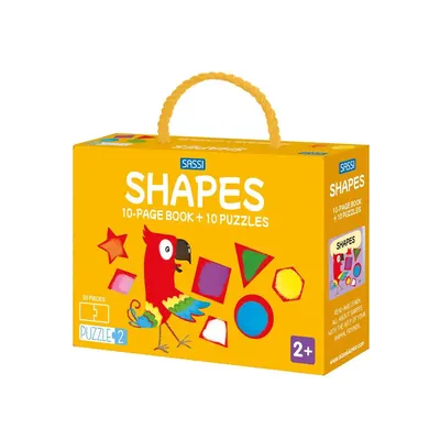 Coffret formes à assembler : 10 puzzles et livret dès 2 ans