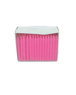 Pack de bougies roses élancées pour gâteau
