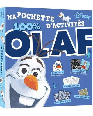 Pochette créative Olaf : masque, tableaux et stickers