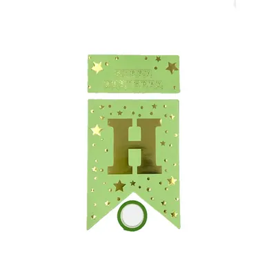 Bannière verte « Happy Birthday »