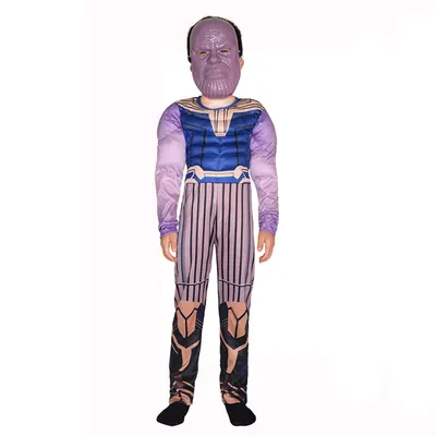Déguisement enfant Thanos avec masque et armure imprimée