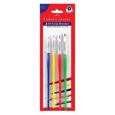 Ensemble de 4 pinceaux ronds Tri-Grip pour la peinture