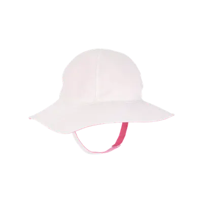 Bob réversible rose et blanc pour bébé, 0–9 mois