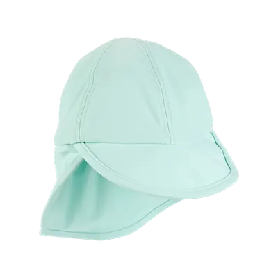 Casquette menthe de baignade pour bébé, avec couvre-nuque (0–9 mois)