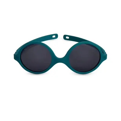 Lunettes bébé vert paon, monture ronde évolutive 0–12 mois