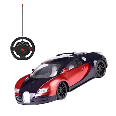 Coupé télécommandée noire et rouge avec commande-volant